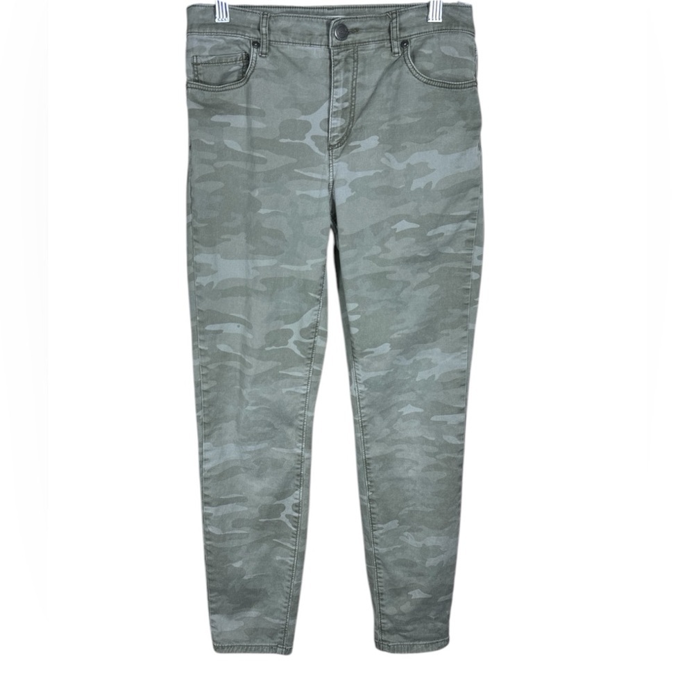 LOFT Womens Jeans Size 8 Skinny Camouflage Mid Rise Light Wash Denim